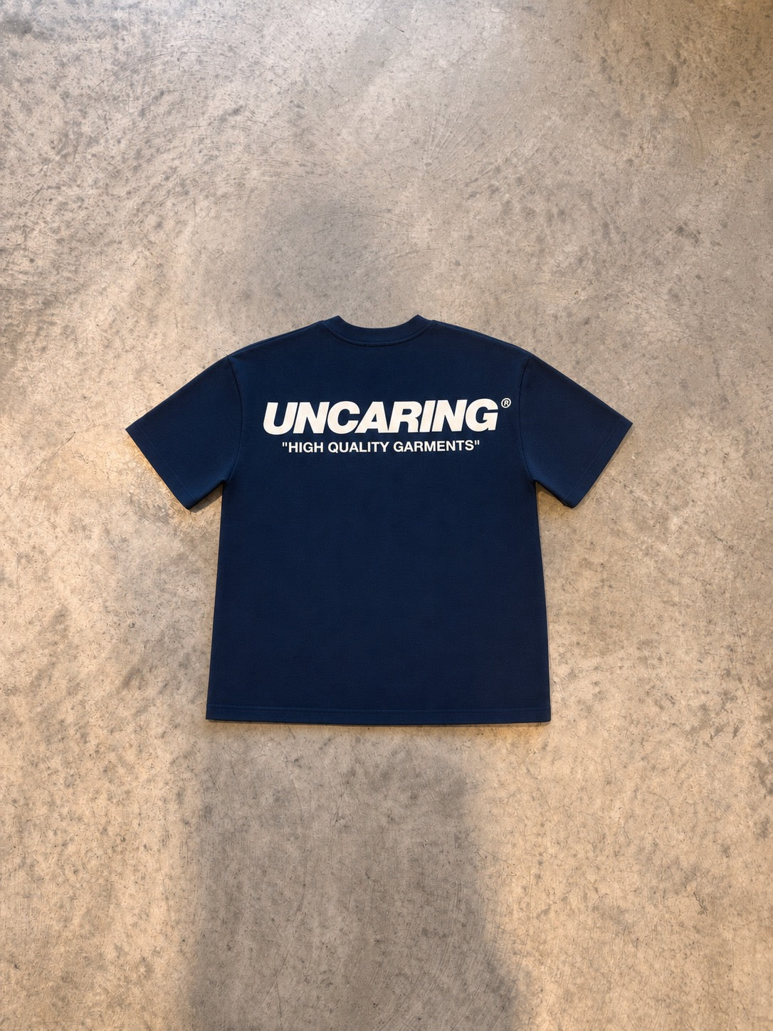 Statement Back Logo Tee — Navy
